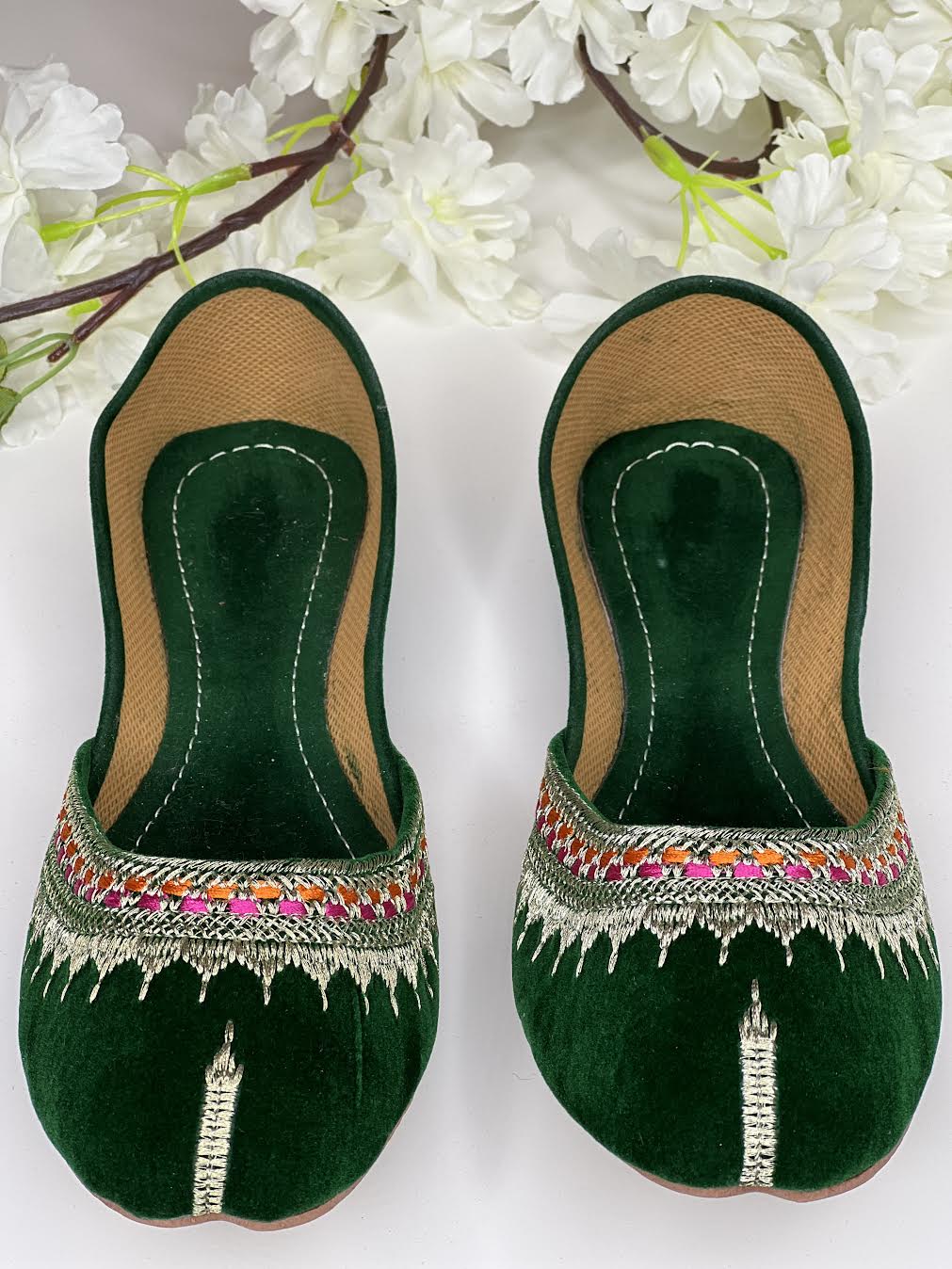 Green Embroidered Khussa