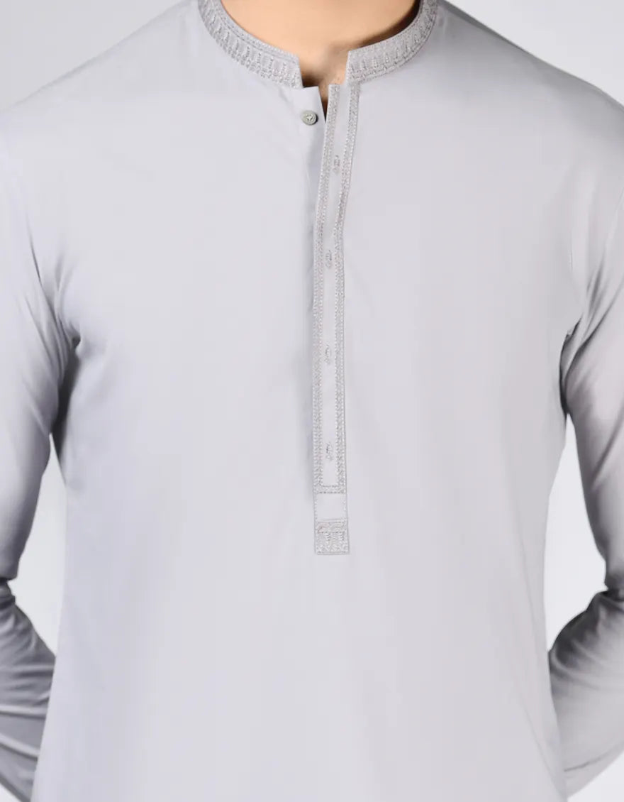 Dull Gey Blended Kameez Shalwar