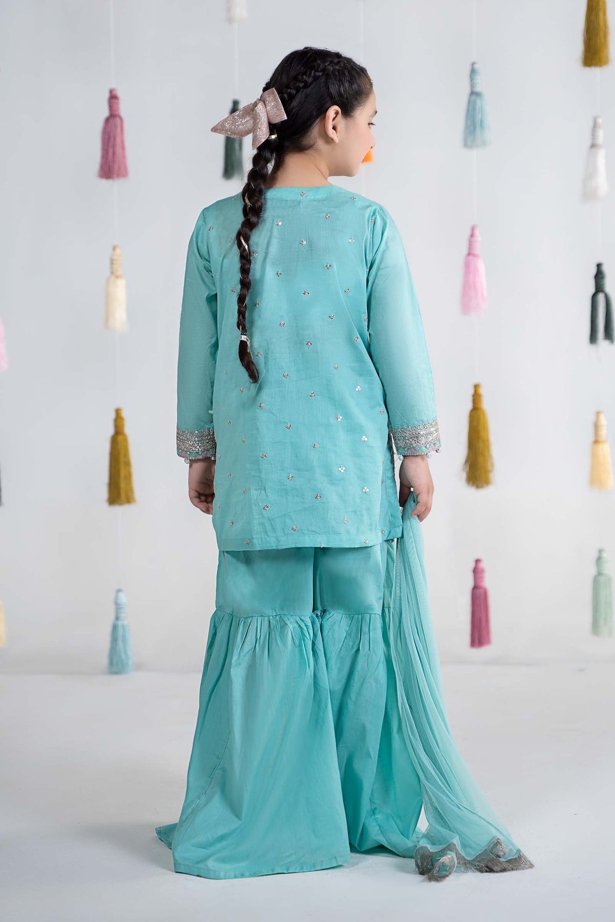 3pc Aqua Dyed Lawn Suit