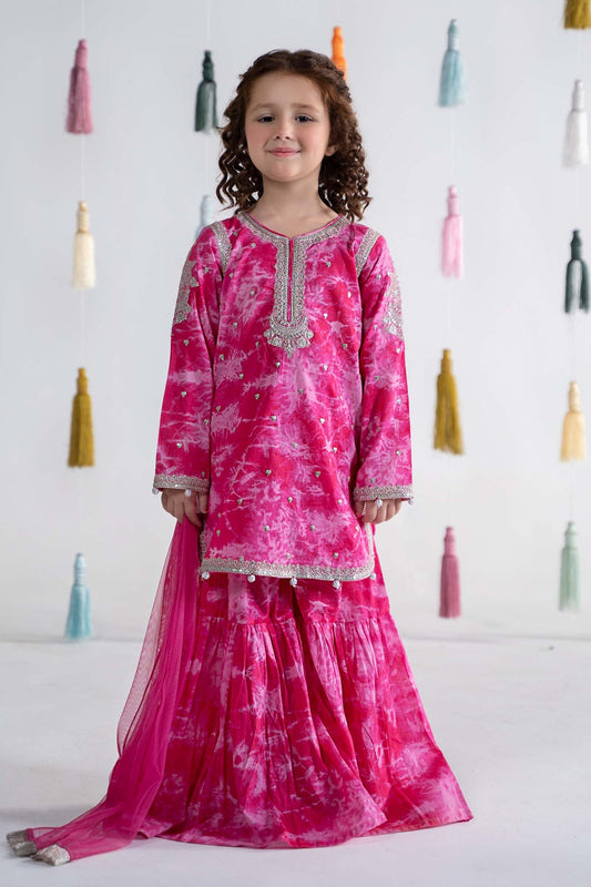 3pc Pink Printed Lawn Suit